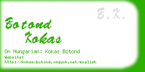 botond kokas business card